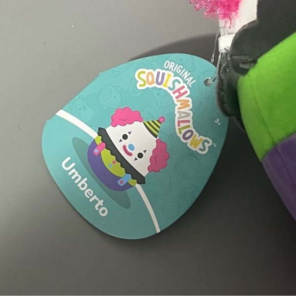 Squishmallow Umberto the Clown Blacklight Squad 8” NWT - Picture 9 of 14